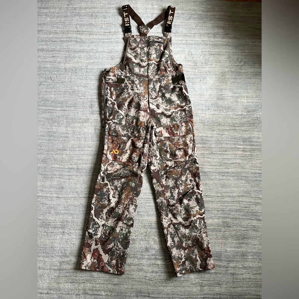 First Lite Catalyst Soft Shell Hunting Bibs. Large. Specter. Worn twice.